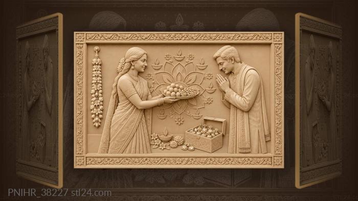 Diwali sweets and joyful giving 3d STL model
