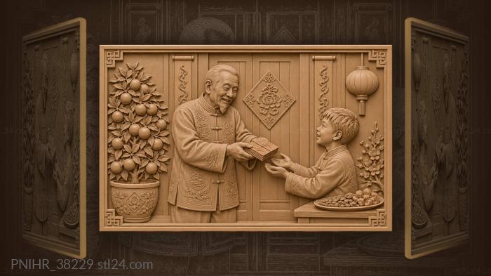 New year blessings and sweet treats 3d STL model