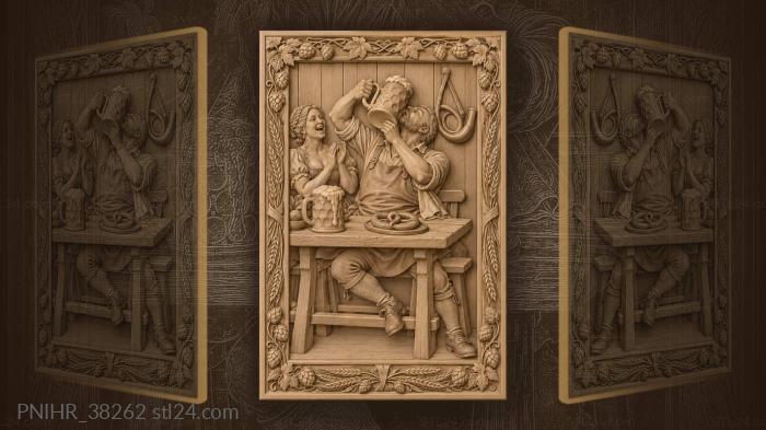 Toasts cheers and lively celebration 3d STL model