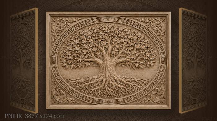 Ancient tree with strong roots 3d STL model