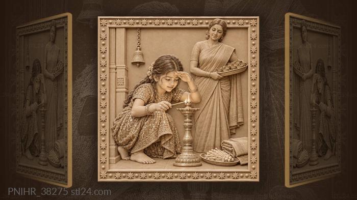 Lighting the lamp evening ritual 3d STL model