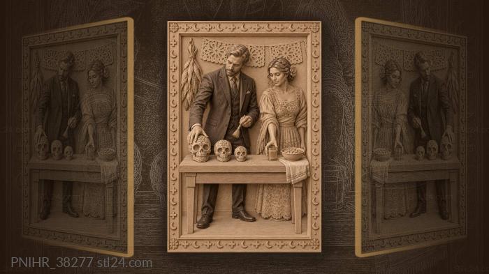 Day of the dead offering scene 3d STL model
