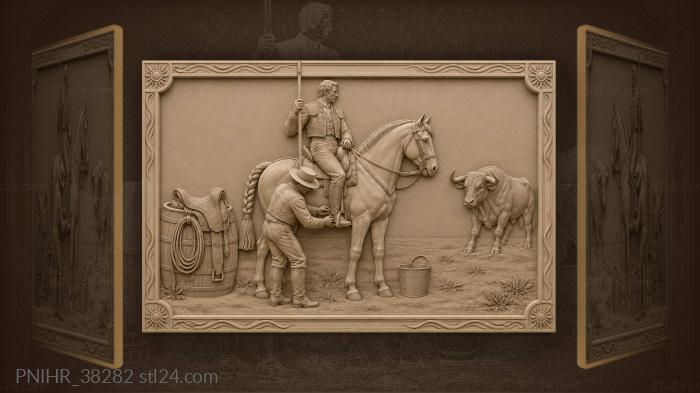 Horseman preparing for the bullfight 3d STL model