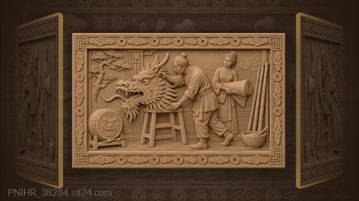 Dragon’s head painting in progress 3d STL model