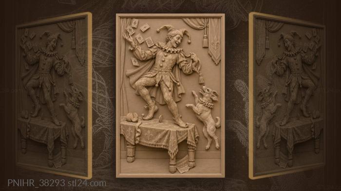 Harlequin’s playful card throw carnival 3d STL model