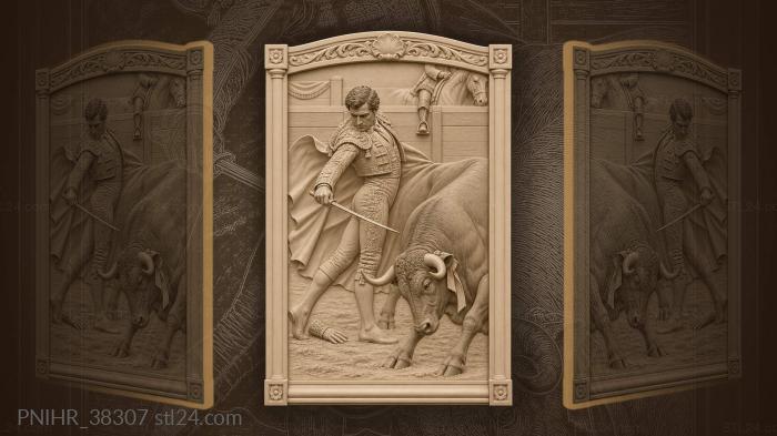 Toreador bullfight dramatic moment action 3d STL model