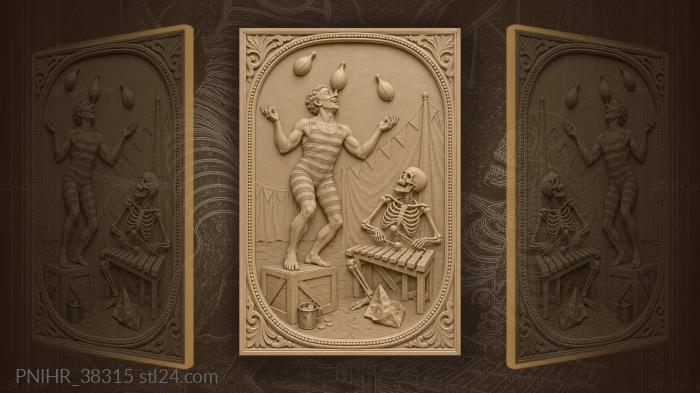 Juggler skeleton musical performance fun 3d STL model