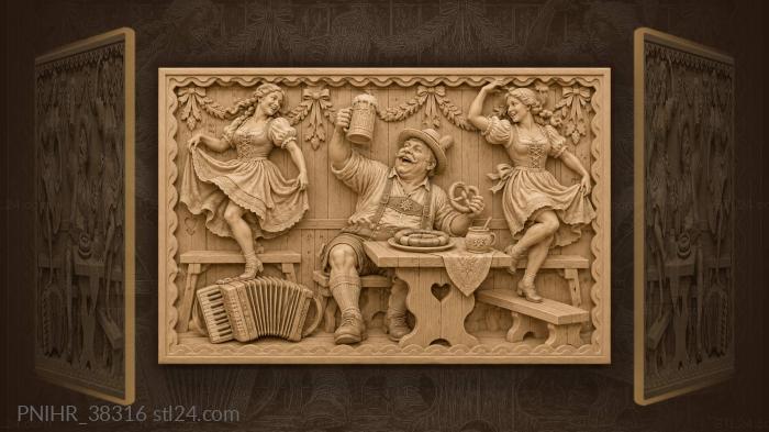 Bavarian feast joyful beer celebration 3d STL model