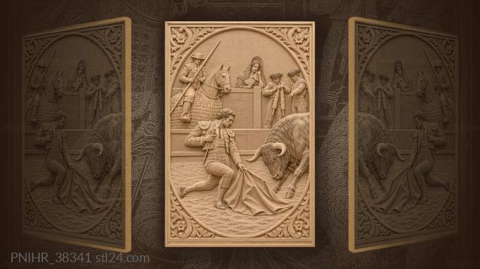 Matador bullfight ringside drama unfolds 3d STL model
