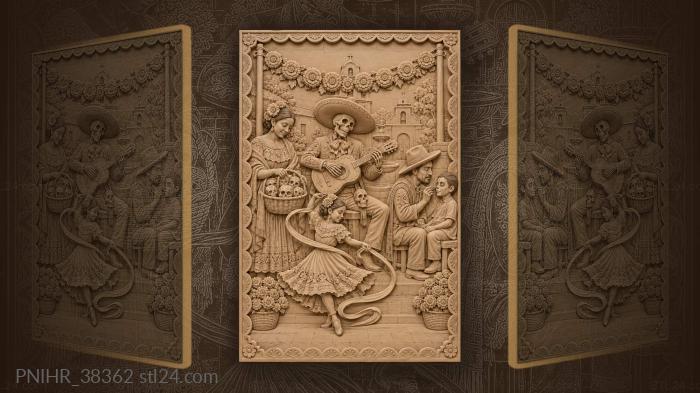 Day of the dead music and dance 3d STL model