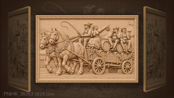 Bavarian carriage ride with beer 3d STL model