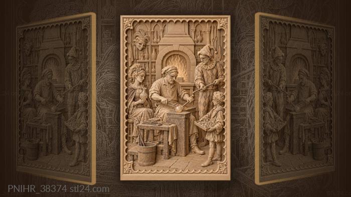 Venetian glassblowing carnival artisan workshop 3d STL model