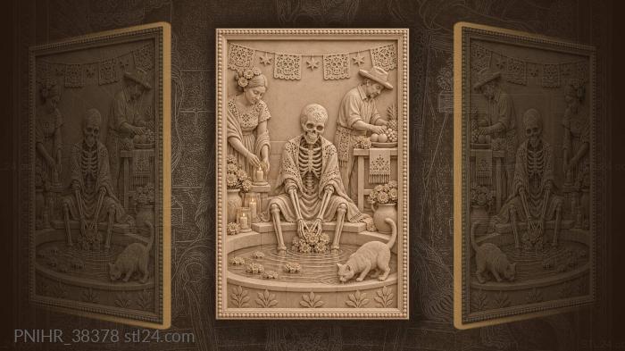 Day of the dead courtyard scene 3d STL model
