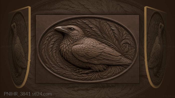 Bird covered head to tail in plumage 3d STL model