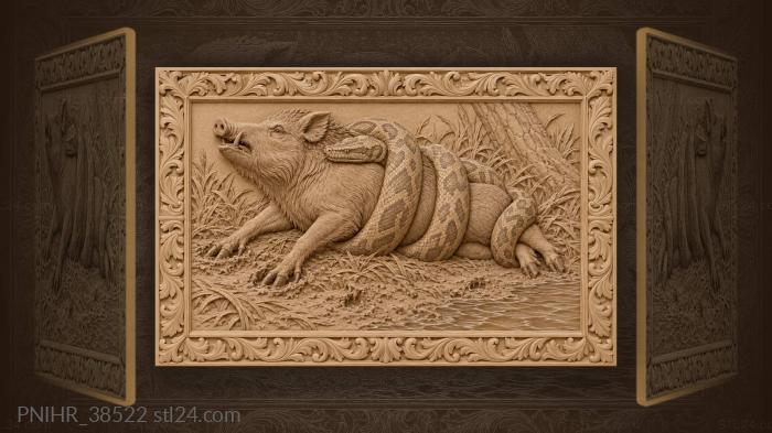 Trotters furrow the muddy river bank 3d STL model