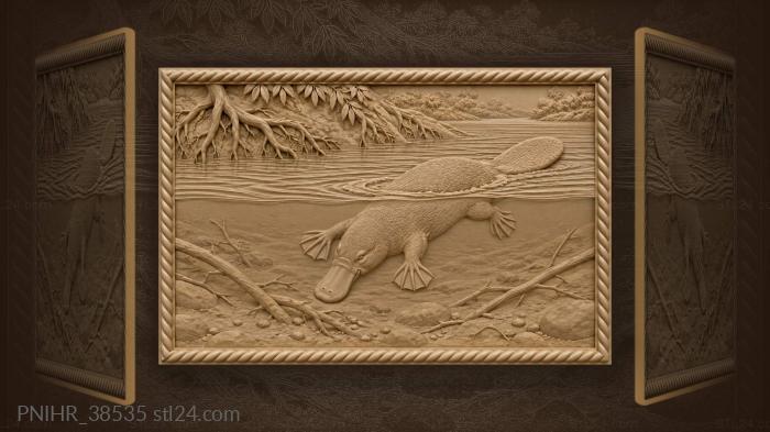 Plunging platypus leaves its tail afloat 3d STL model