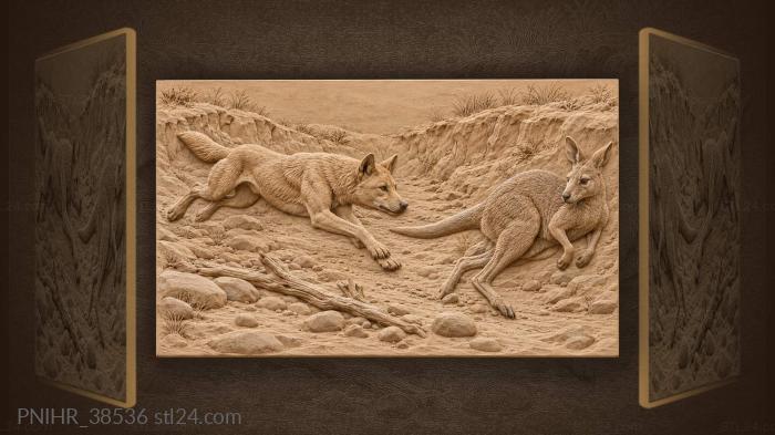 Wallaby swerves across the sandy channel 3d STL model