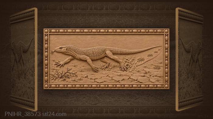 Tongue flicks as the lizard runs 3d STL model
