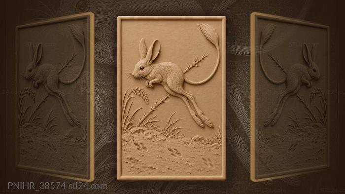 Jerboa in mid-air leap 3d STL model