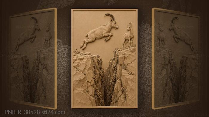 Fissure drops into darkness beneath him 3d STL model
