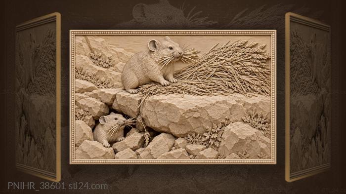 Haypile dries on the sunny stone 3d STL model