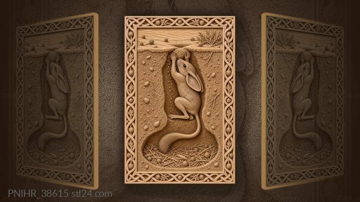Tufted tail curls down the shaft 3d STL model
