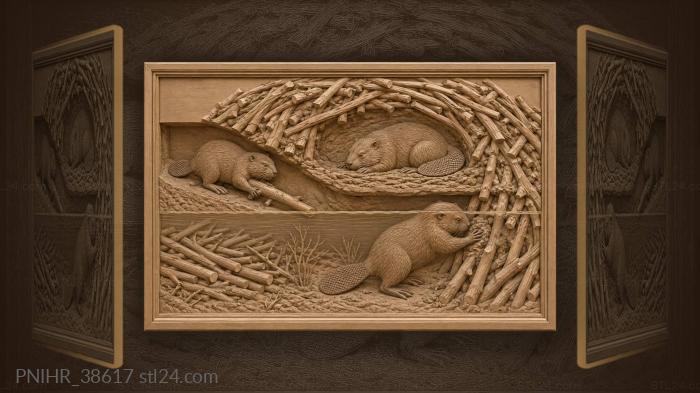 Inside beavers seal the submerged passage 3d STL model