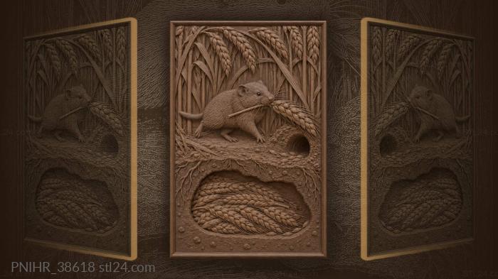 Mouse carries a heavy ear underground 3d STL model
