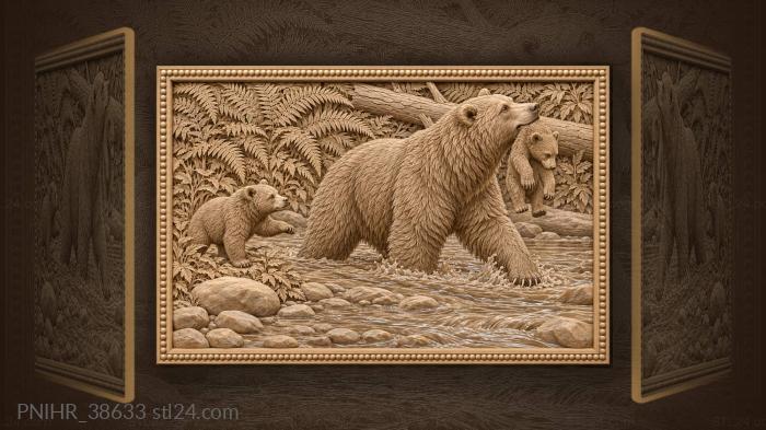 Wet cub held by the scruff 3d STL model