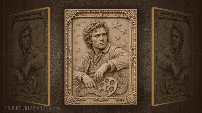 Screen hero emerges above the filmstrip 3d STL model