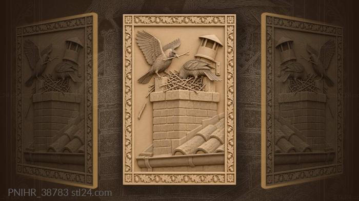 Mate pushes twigs down the flue 3d STL model