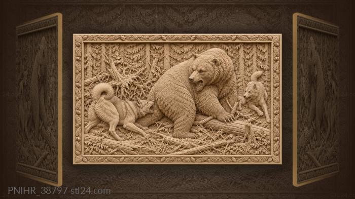 Laika holds the bear at bay 3d STL model