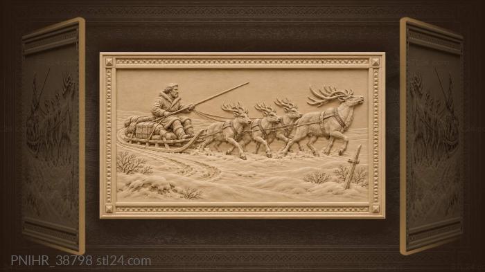 Driver guides his team past the marker 3d STL model