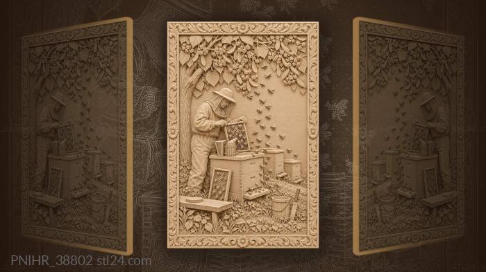 Laden foragers descend from lime flowers 3d STL model