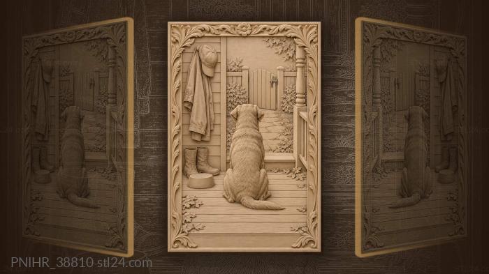 Beside porch dog guards untouched bowl 3d STL model