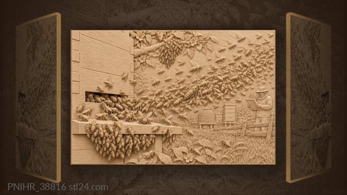 Busy bee yard springtime 3d STL model