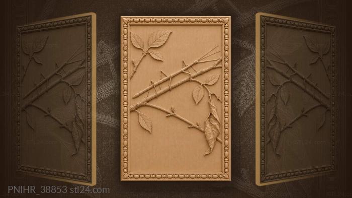 Stick insect on slender branch 3d STL model