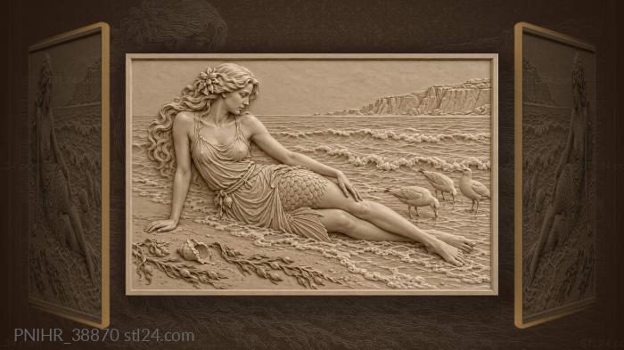 Mermaid transformation first steps shore 3d STL model