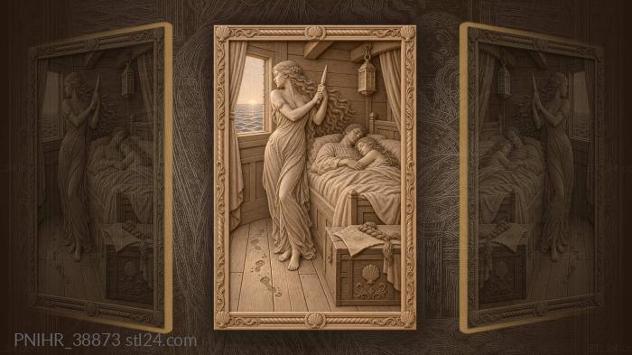 Mermaid’s fateful moment with prince 3d STL model