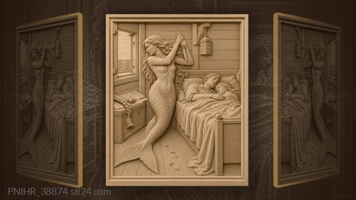 Mermaids fateful moment by the prince 3d STL model