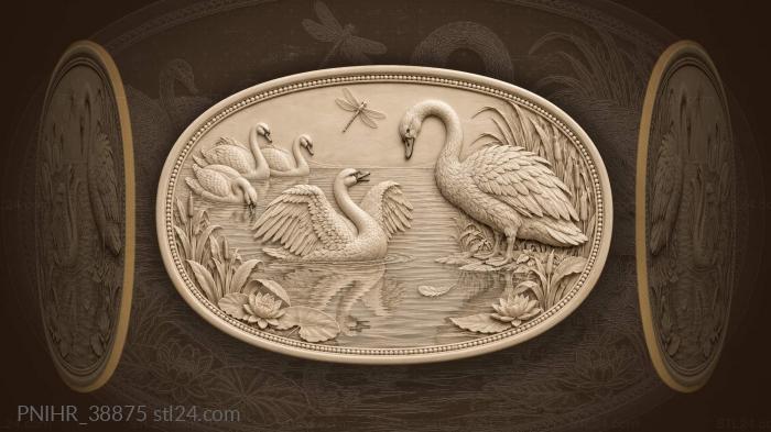 Astonished duckling discovers its swan reflection 3d STL model