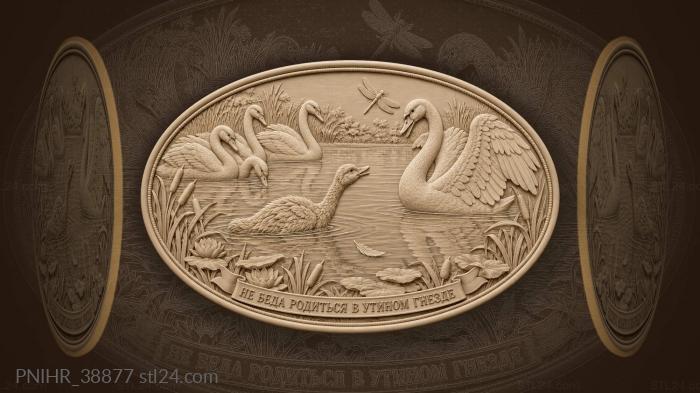 Welcoming swans greet the transformed duckling 3d STL model