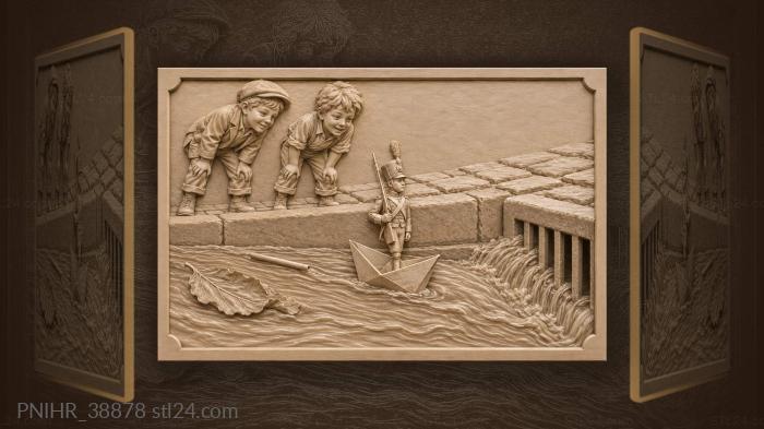Soldier’s voyage down the stream 3d STL model