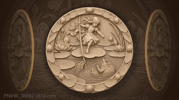 Thumbelina’s quarrel with the toad 3d STL model