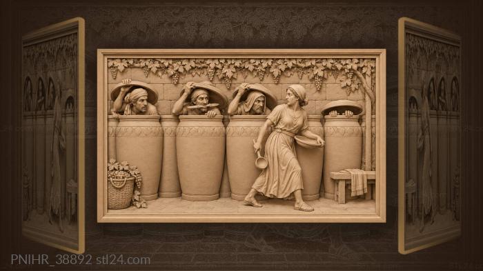 Robbers raiding storage jars courtyard 3d STL model