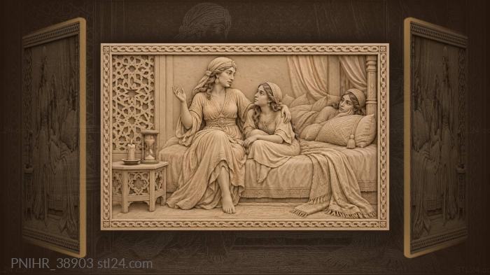 Candle burns down as scheherazade continues story 3d STL model