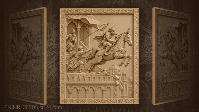 Mechanical horse taking off a palace roof 3d STL model