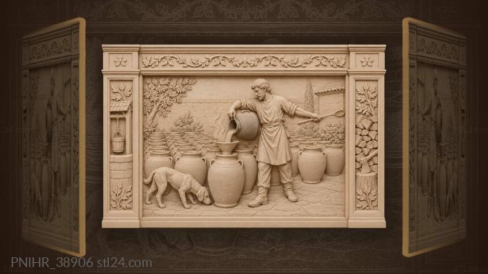 Courtyard oil press ancient workshop 3d STL model