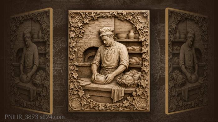 Ivy climbs around the old oven 3d STL model