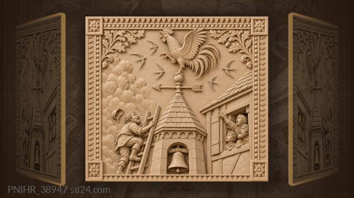 Rooster spire tower townsfolk swifts 3d STL model